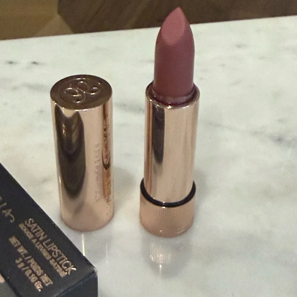 NIB ANASTASIA BEVERLY HILLS Matte & Satin Velvet Lipstick-Pink (Dusty Rose)
